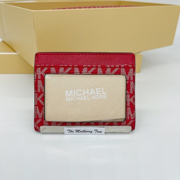 Bundle Michael Kors Red Giftable Boxed Xbody Xmas Gift Bag Wallet Set NWT $616 - Picture 6 of 10